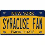 Syracuse Fan Novelty Metal License Plate 4" x 2.2" (MLP)