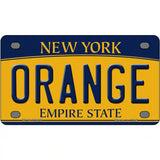 Orange Novelty Metal License Plate 4" x 2.2" (MLP)