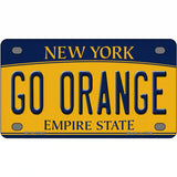 Go Orange Novelty Metal License Plate 4" x 2.2" (MLP)