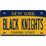 Black Knights Novelty Metal License Plate 4" x 2.2" (MLP)