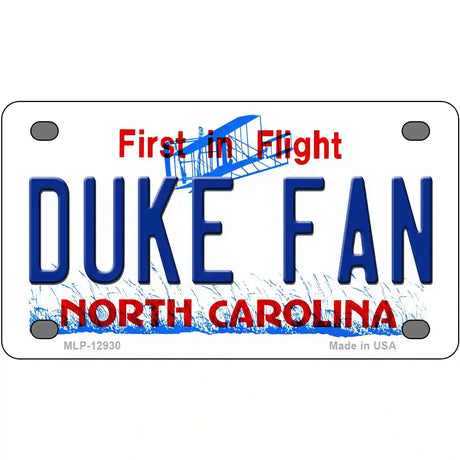 Duke Fan Novelty Metal License Plate 4" x 2.2" (MLP)