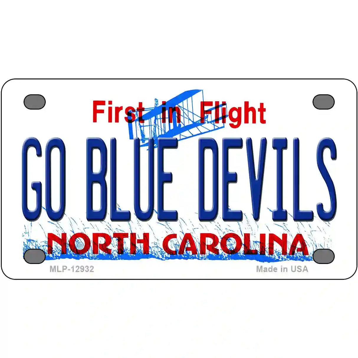 Go Blue Devils Novelty Metal License Plate 4" x 2.2" (MLP)