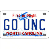 Go Univ North Carolina Novelty Metal License Plate 4" x 2.2" (MLP)