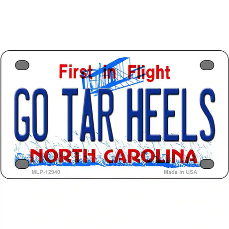 Go Tar Heels Novelty Metal License Plate 4" x 2.2" (MLP)