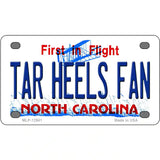 Tar Heels Fan Novelty Metal License Plate 4" x 2.2" (MLP)