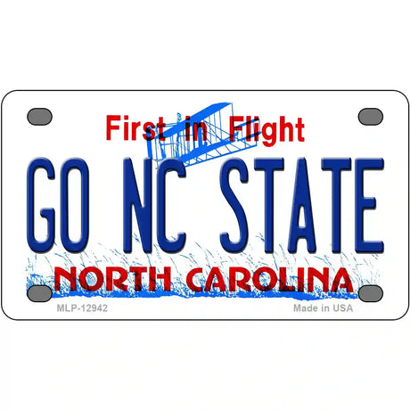 Go North Carolina State Novelty Metal License Plate 4" x 2.2" (MLP)