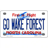 Go Wake Forest Novelty Metal License Plate 4" x 2.2" (MLP)