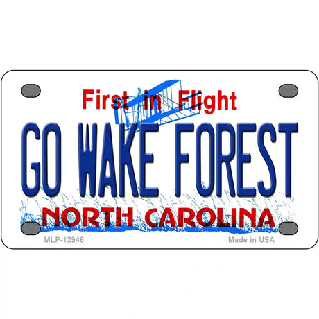 Go Wake Forest Novelty Metal License Plate 4" x 2.2" (MLP)