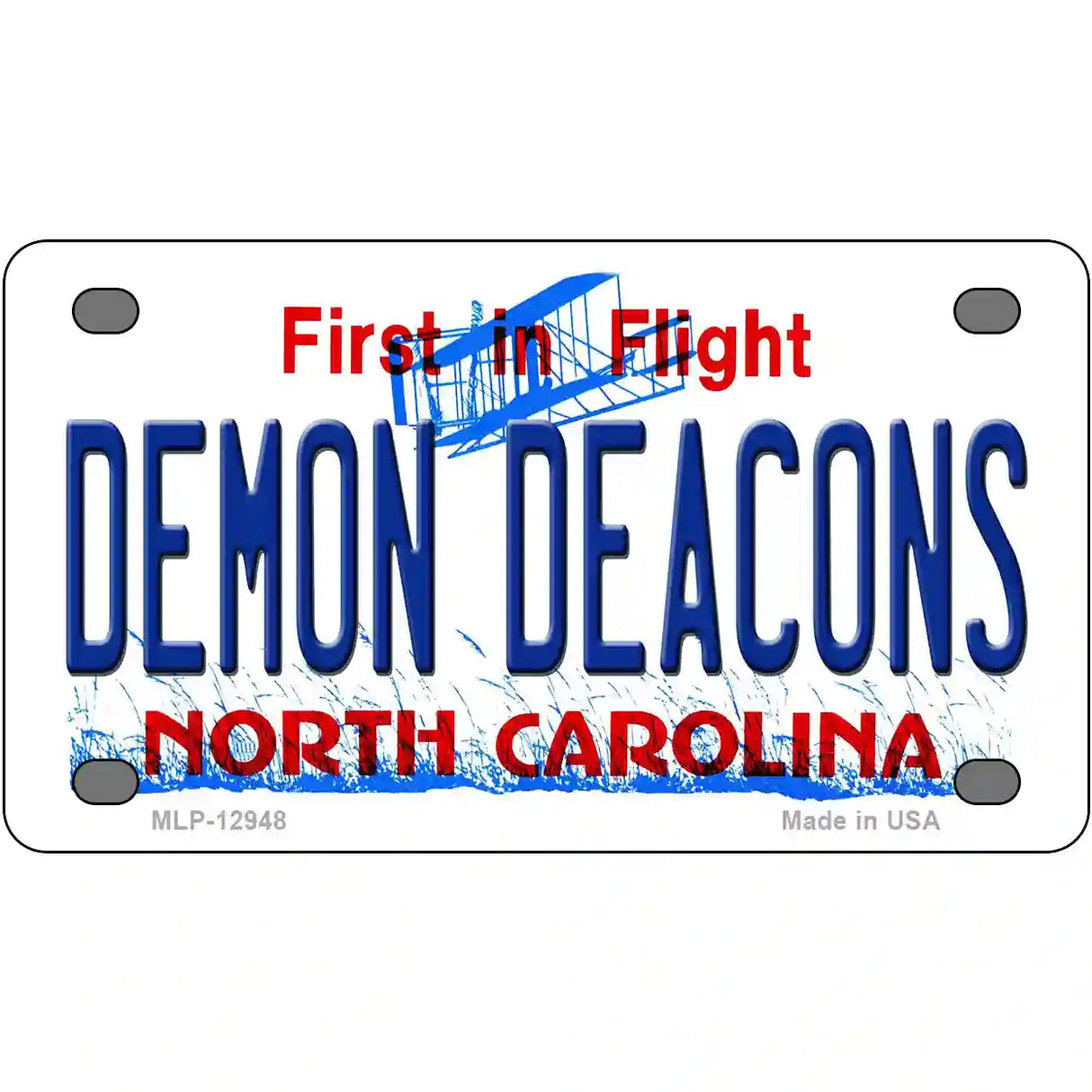 Demon Deacons Novelty Metal License Plate 4" x 2.2" (MLP)