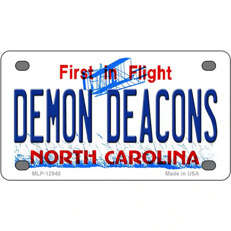 Demon Deacons Novelty Metal License Plate 4" x 2.2" (MLP)