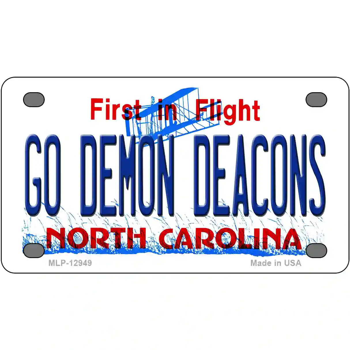 Go Demon Deacons Novelty Metal License Plate 4" x 2.2" (MLP)