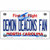 Demon Deacons Fan Novelty Metal License Plate 4" x 2.2" (MLP)