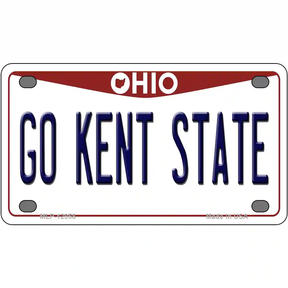 Go Kent State Novelty Metal License Plate 4" x 2.2" (MLP)