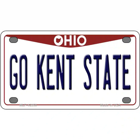 Go Kent State Novelty Metal License Plate 4" x 2.2" (MLP)