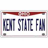 Kent State Fan Novelty Metal License Plate 4" x 2.2" (MLP)