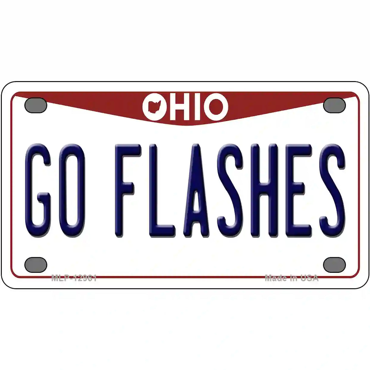 Go Flashes Novelty Metal License Plate 4" x 2.2" (MLP)