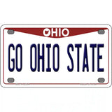 Go Ohio State Novelty Metal License Plate 4" x 2.2" (MLP)