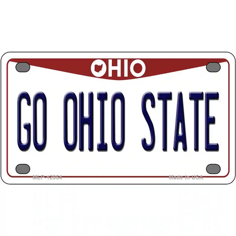 Go Ohio State Novelty Metal License Plate 4" x 2.2" (MLP)