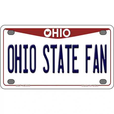 Ohio State Fan Novelty Metal License Plate 4" x 2.2" (MLP)