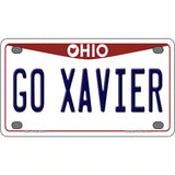 Go Xavier Novelty Metal License Plate 4" x 2.2" (MLP)