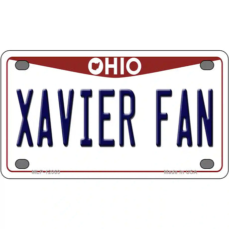 Xavier Fan Novelty Metal License Plate 4" x 2.2" (MLP)