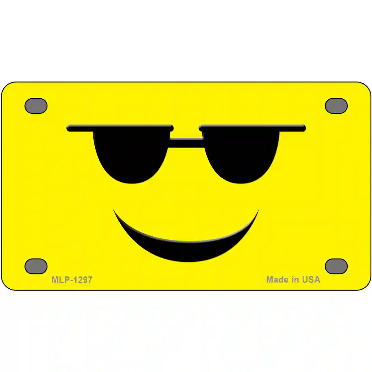 Sunglasses Cool Smiley Novelty Metal License Plate 4" x 2.2" (MLP)