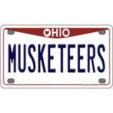 Musketeers Novelty Metal License Plate 4" x 2.2" (MLP)