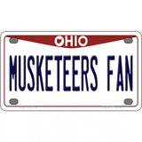 Musketeers Fan Novelty Metal License Plate 4" x 2.2" (MLP)