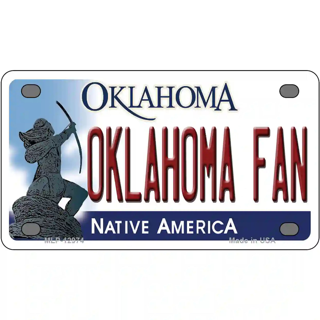 Oklahoma Fan Novelty Metal License Plate 4" x 2.2" (MLP)