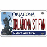 Oklahoma State Fan Novelty Metal License Plate 4" x 2.2" (MLP)