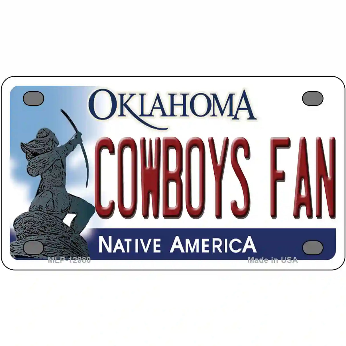 Cowboys Fan Novelty Metal License Plate 4" x 2.2" (MLP)