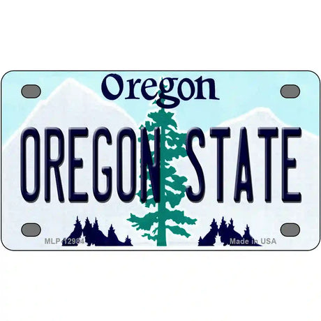 Oregon State Novelty Metal License Plate 4" x 2.2" (MLP)