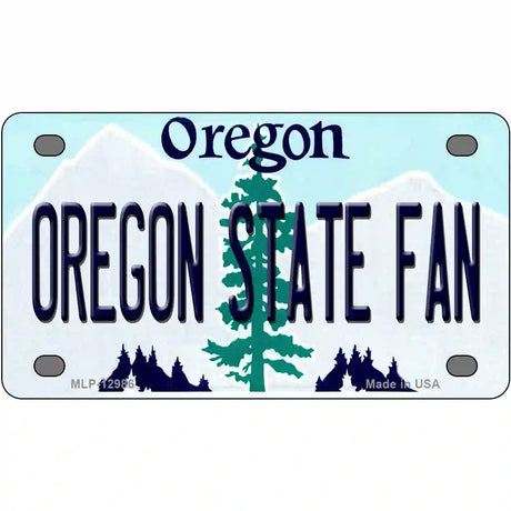 Oregon State Fan Novelty Metal License Plate 4" x 2.2" (MLP)