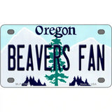 Beavers Fan Novelty Metal License Plate 4" x 2.2" (MLP)