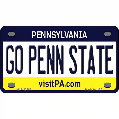 Go Penn State Novelty Metal License Plate 4" x 2.2" (MLP)