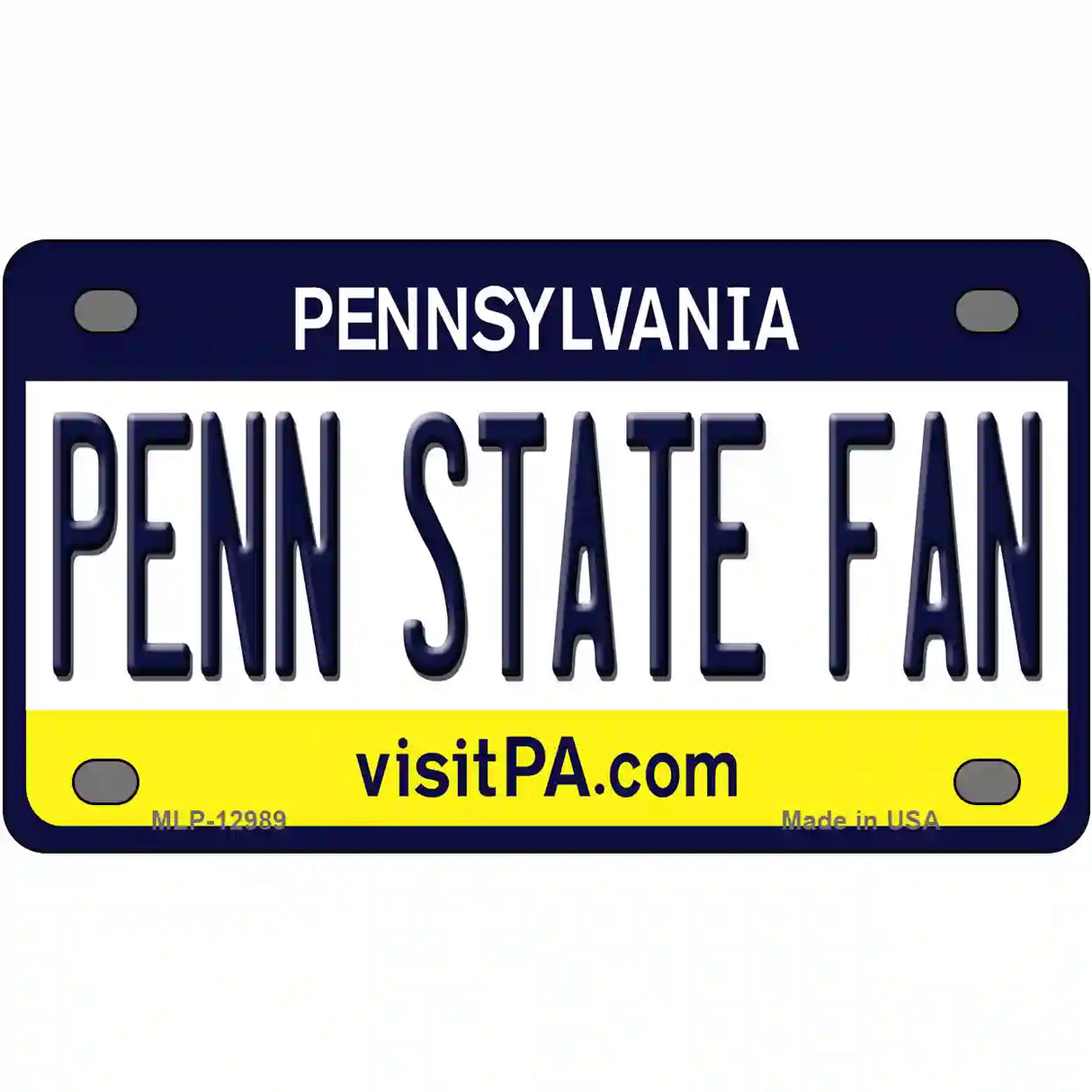 Penn State Fan Novelty Metal License Plate 4" x 2.2" (MLP)