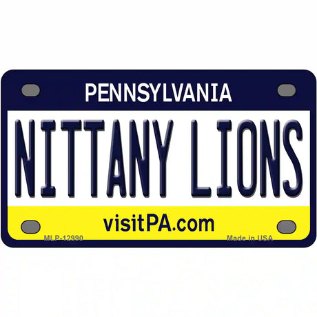 Nittany Lions Novelty Metal License Plate 4" x 2.2" (MLP)