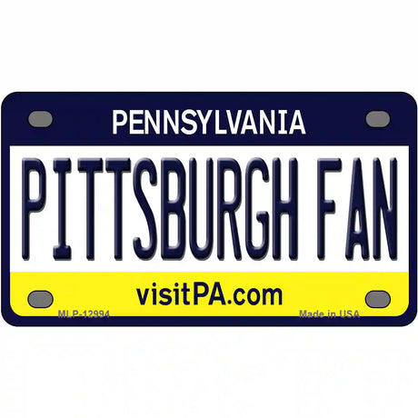 Pittsburgh Fan Novelty Metal License Plate 4" x 2.2" (MLP)