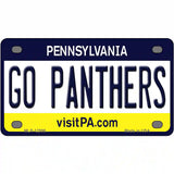 Go Panthers Novelty Metal License Plate 4" x 2.2" (MLP)