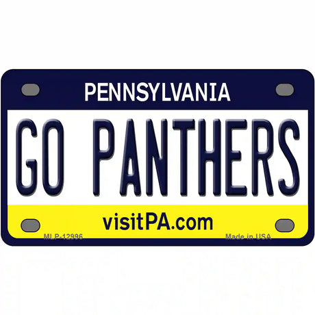 Go Panthers Novelty Metal License Plate 4" x 2.2" (MLP)