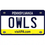 Owls Novelty Metal License Plate 4" x 2.2" (MLP)