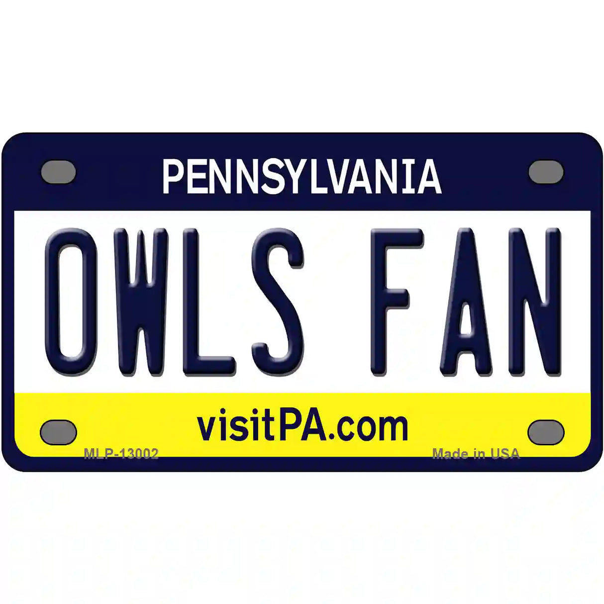 Owls Fan Novelty Metal License Plate 4" x 2.2" (MLP)