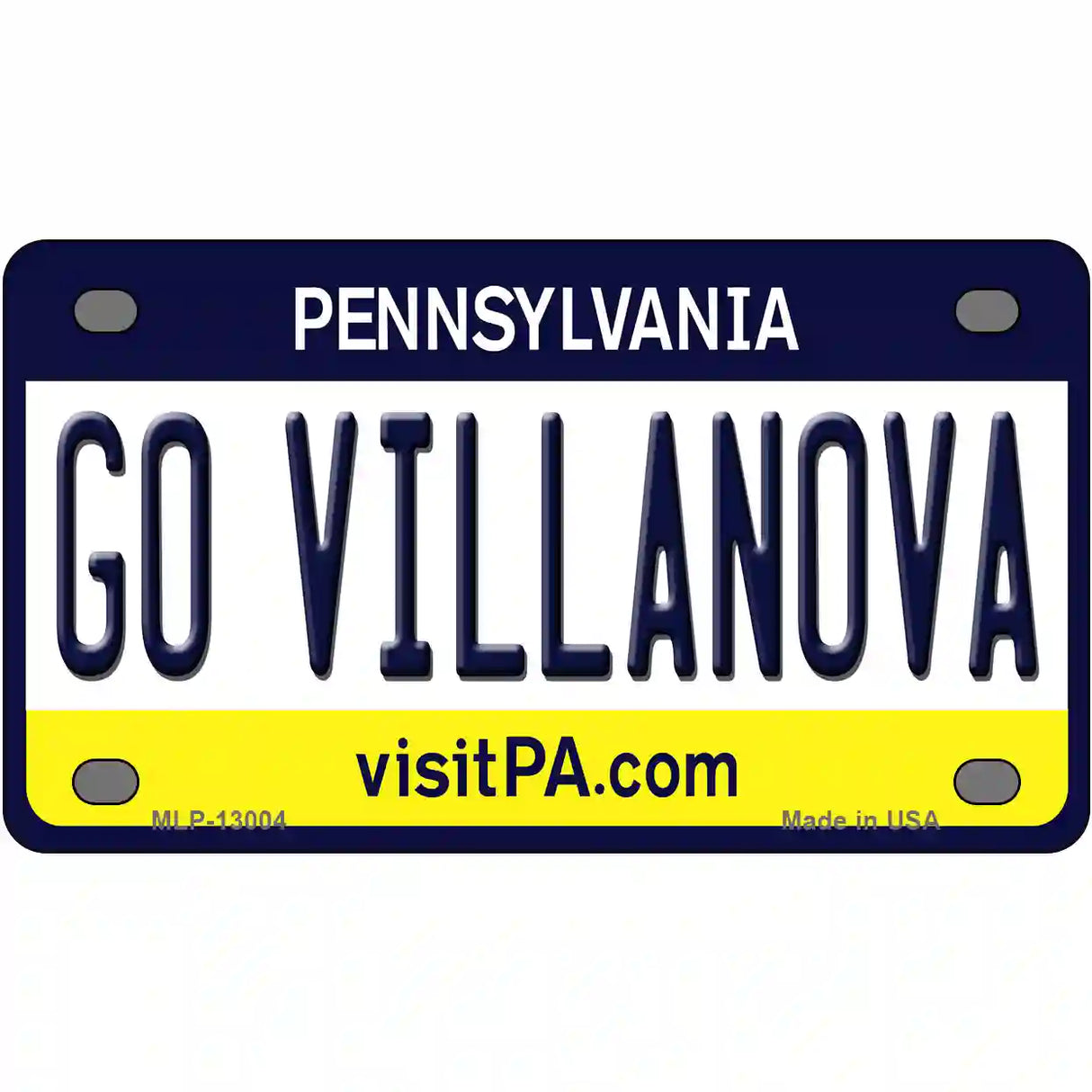 Go Villanova Novelty Metal License Plate 4" x 2.2" (MLP)