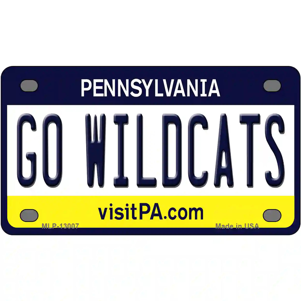 Go Wildcats Pennsylvania Novelty Metal License Plate 4" x 2.2" (MLP)