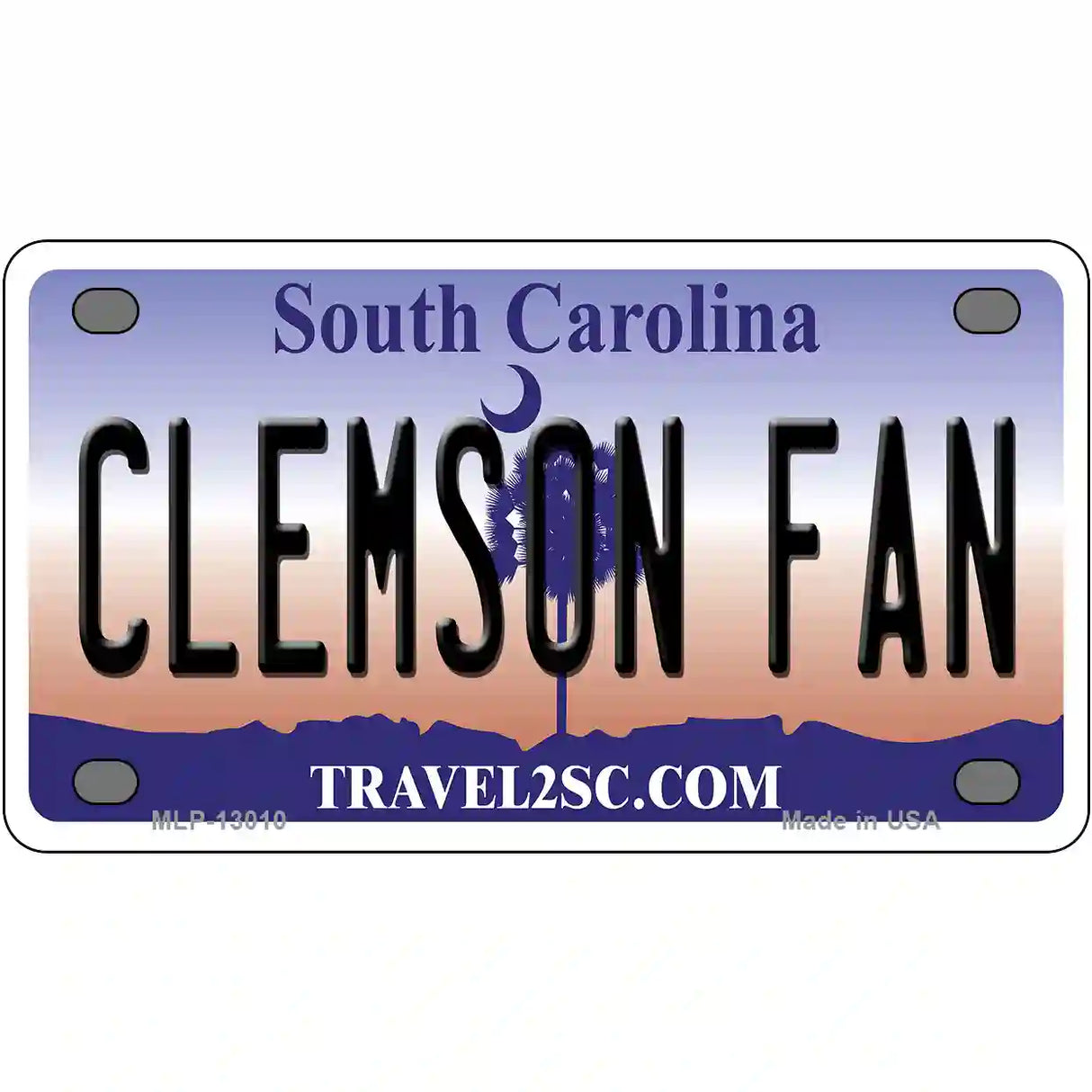 Clemson Fan Novelty Metal License Plate 4" x 2.2" (MLP)