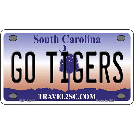 South Carolina Go Tigers Novelty Metal License Plate 4" x 2.2" (MLP)