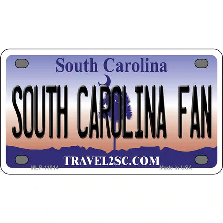 South Carolina Fan Novelty Metal License Plate 4" x 2.2" (MLP)