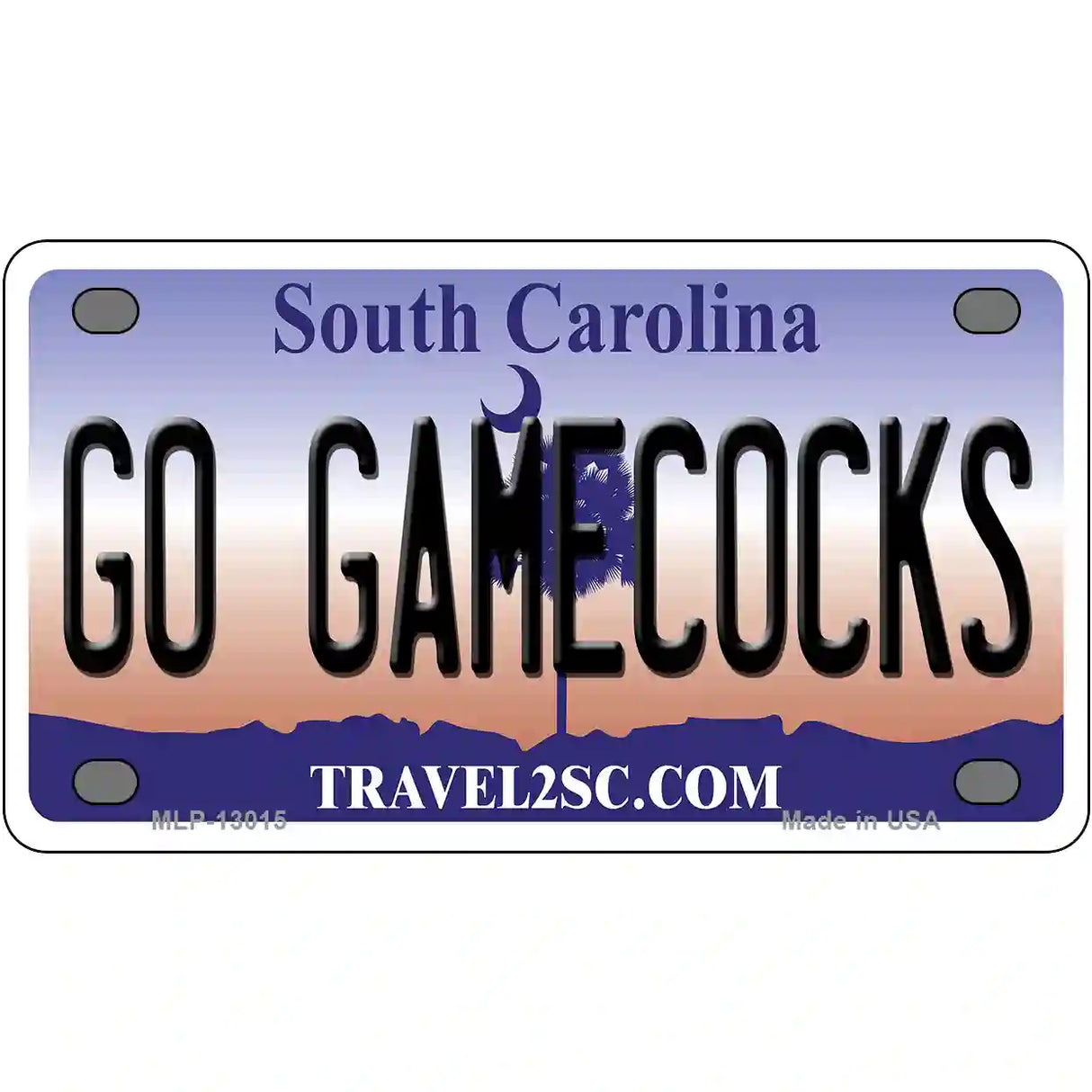 Go Gamecocks Novelty Metal License Plate 4" x 2.2" (MLP)