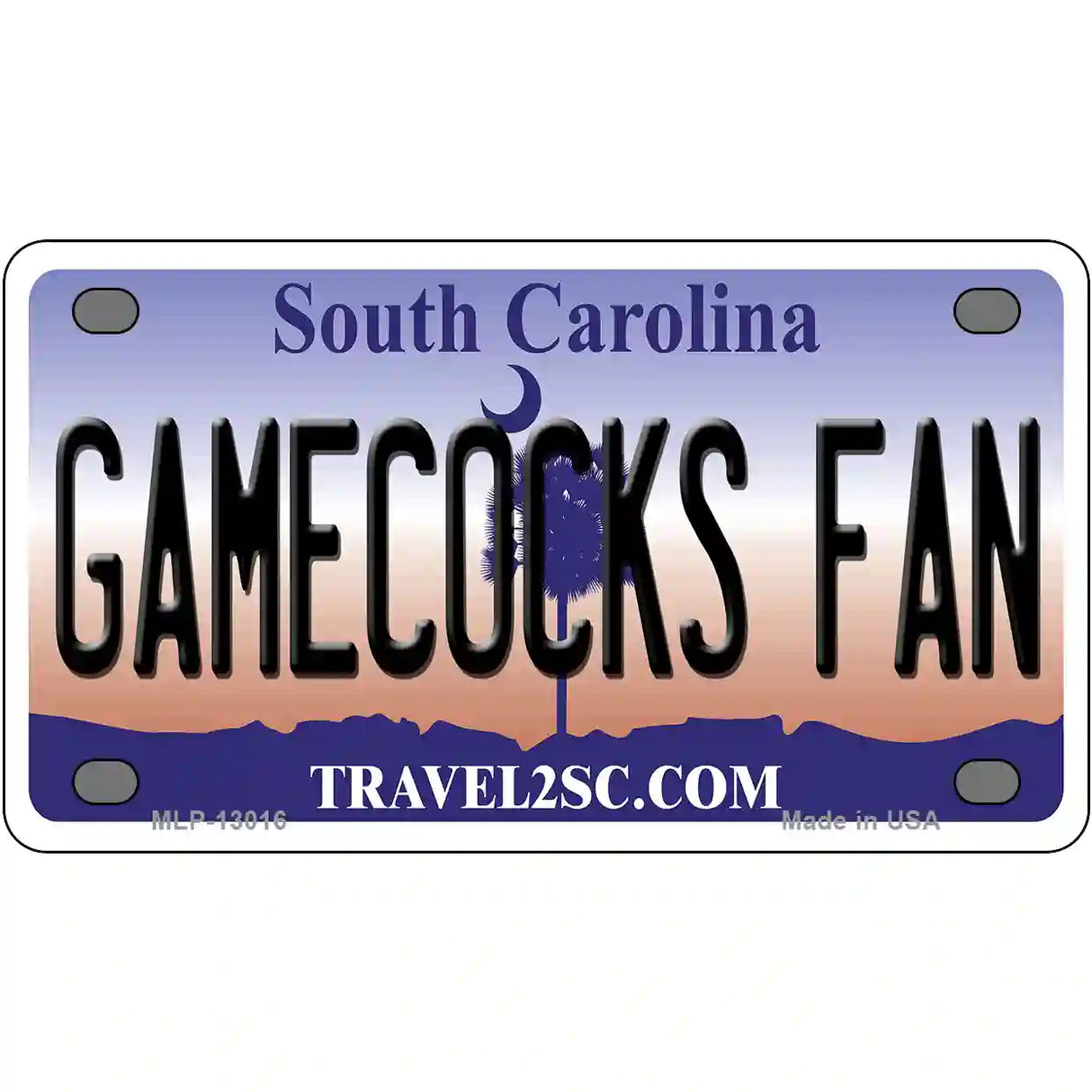 Gamecocks Fan Novelty Metal License Plate 4" x 2.2" (MLP)