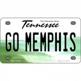 Go Memphis Novelty Metal License Plate 4" x 2.2" (MLP)